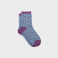 Calzini glitterati leopardati blu