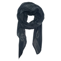 Foulard estivo in viscosa nero