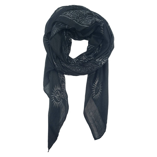 Foulard estivo in viscosa nero