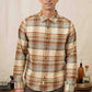 Camicia Larson in flanella a quadri color latte
