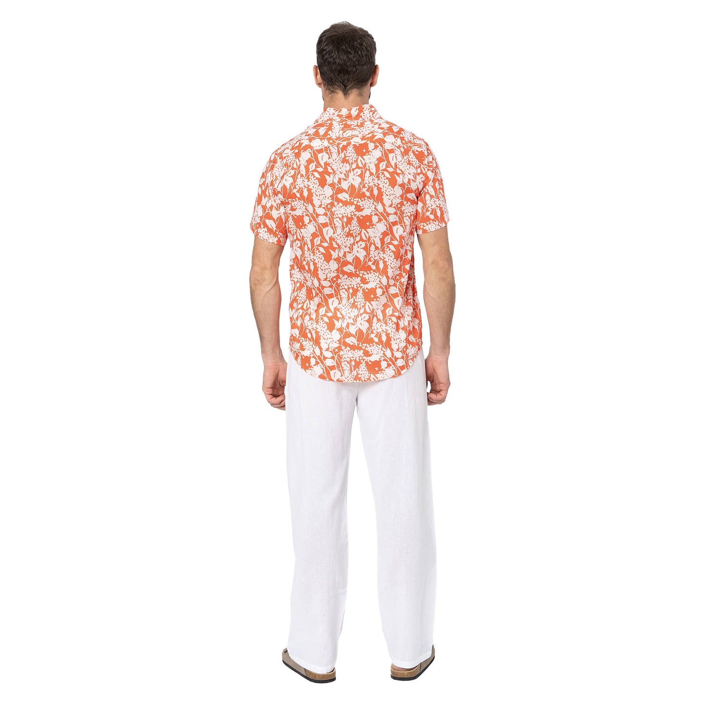 Camicia estiva a maniche corte in voile di cotone