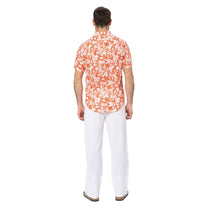 Camicia estiva a maniche corte in voile di cotone