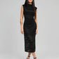 Abito midi Elinor nero in pizzo