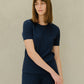 T-shirt in maglia di cotone premium a girocollo