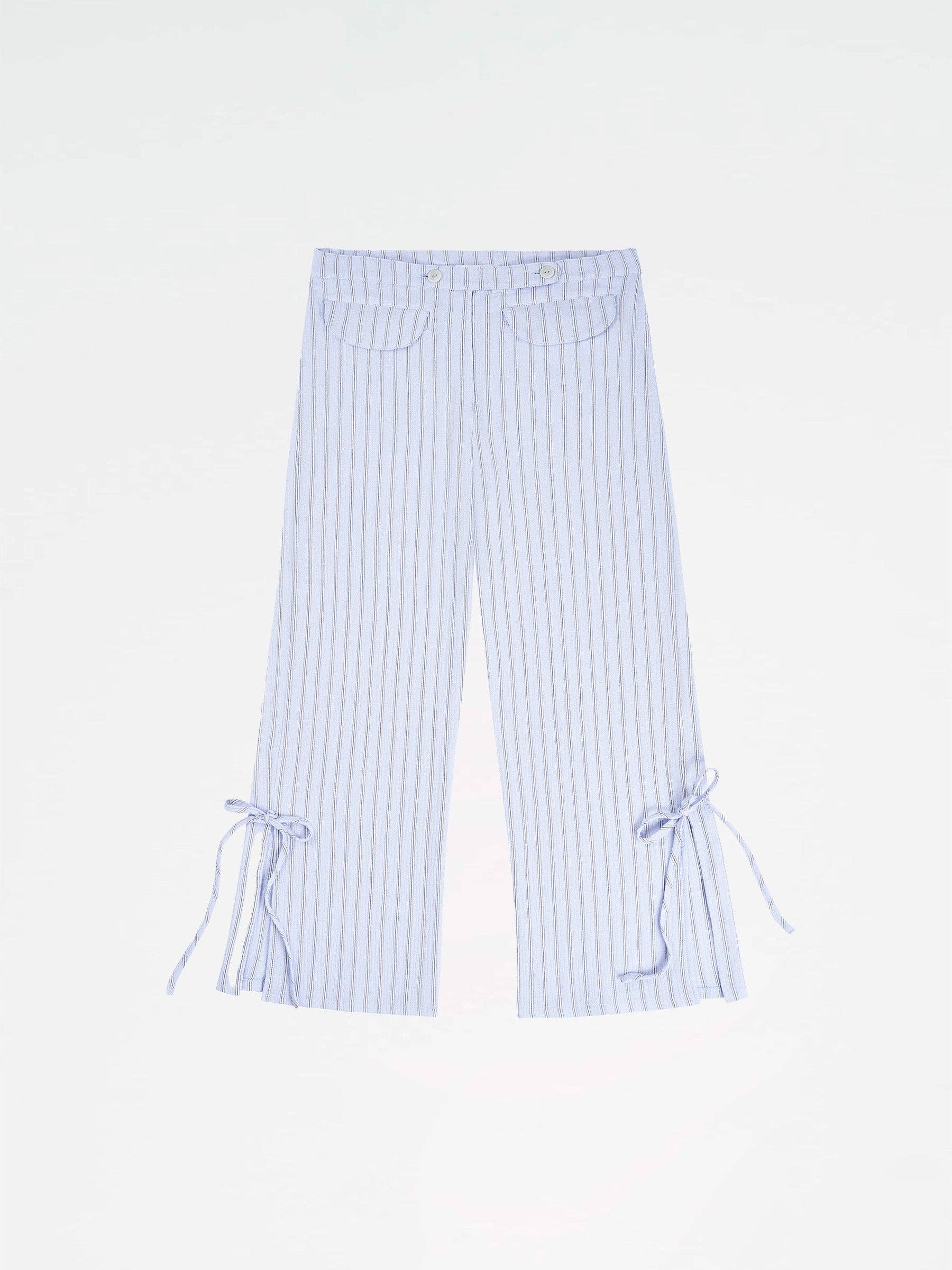 Pantaloni a Righe Blu Skyline