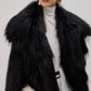 Cappotto corto in pelliccia sintetica