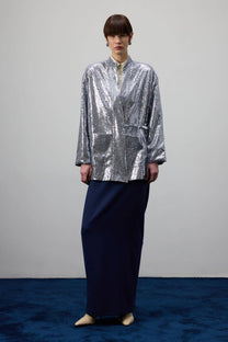 Kimono di paillettes grigio