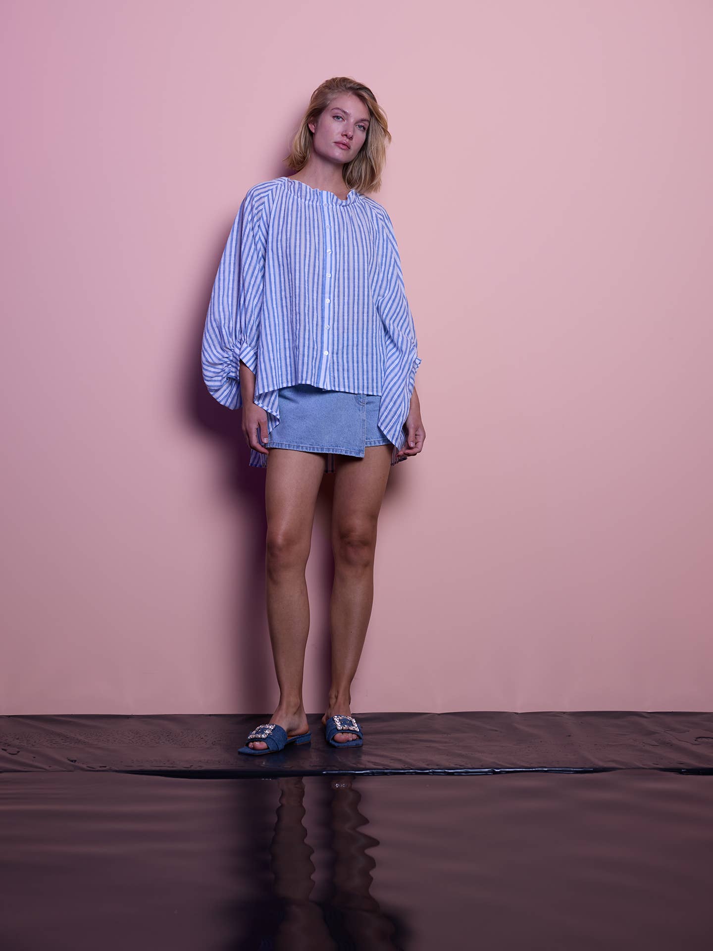 Blusa in cotone 100% a righe