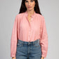 Camicia Saminy rosa in voile di cotone
