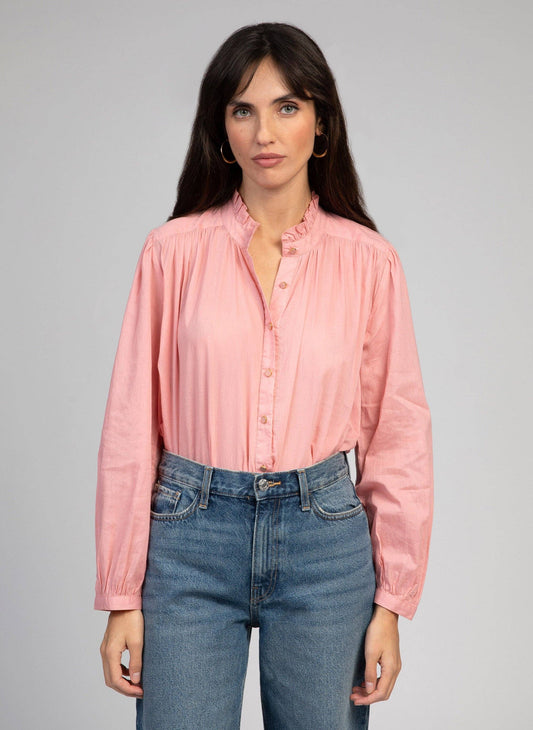 Camicia Saminy rosa in voile di cotone