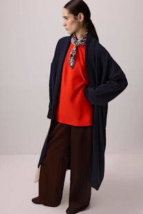 Cardigan lungo in maglia