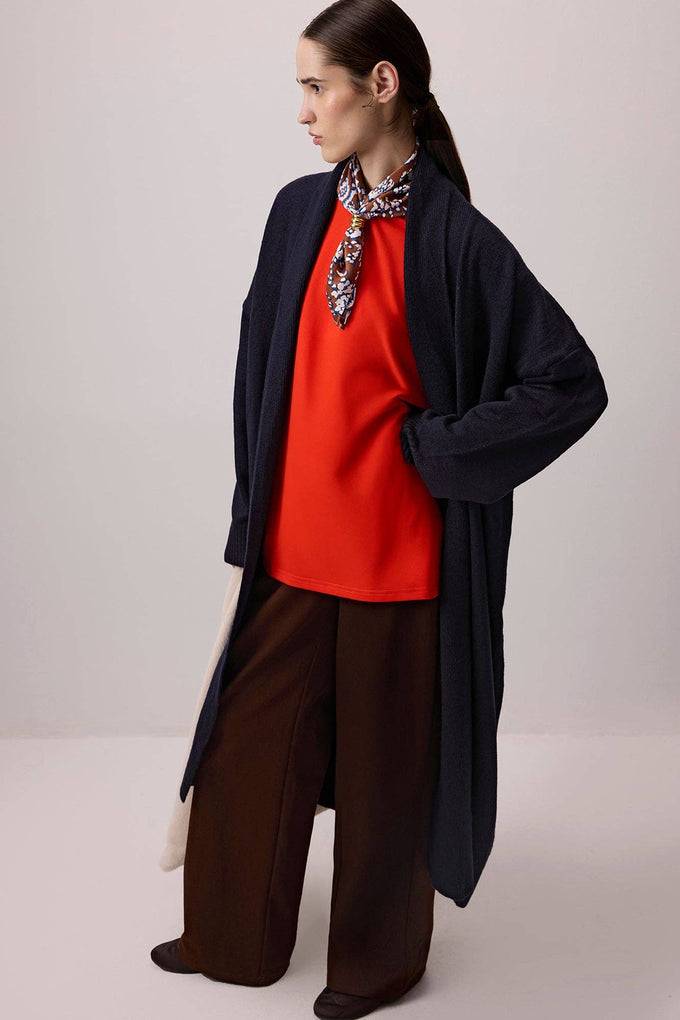 Cardigan lungo in maglia