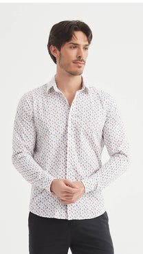 Camicia Premium slim fit con stampa sci