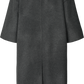 Cappotto lungo oversize Nete in lana riciclata grigio scuro mélange