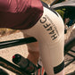 Culotte da ciclismo beige con bretelle
