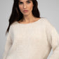 Maglione oversize in maglia spessa écru