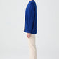 Maglione oversize con bottoni laterali blu mezzanotte