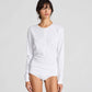 Maglia Henley a Costine in Cotone Biologico Ida Bianca