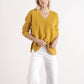 Maglione a coste con scollo a V