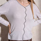 Maglione in maglia scintillante con profilo ondulato