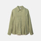 Camicia donna in cotone con pieghe frontali