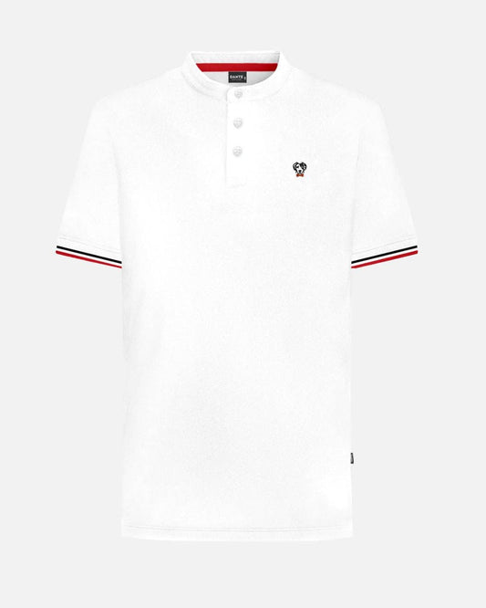 Polo uomo bianca antimacchia in cotone stretch