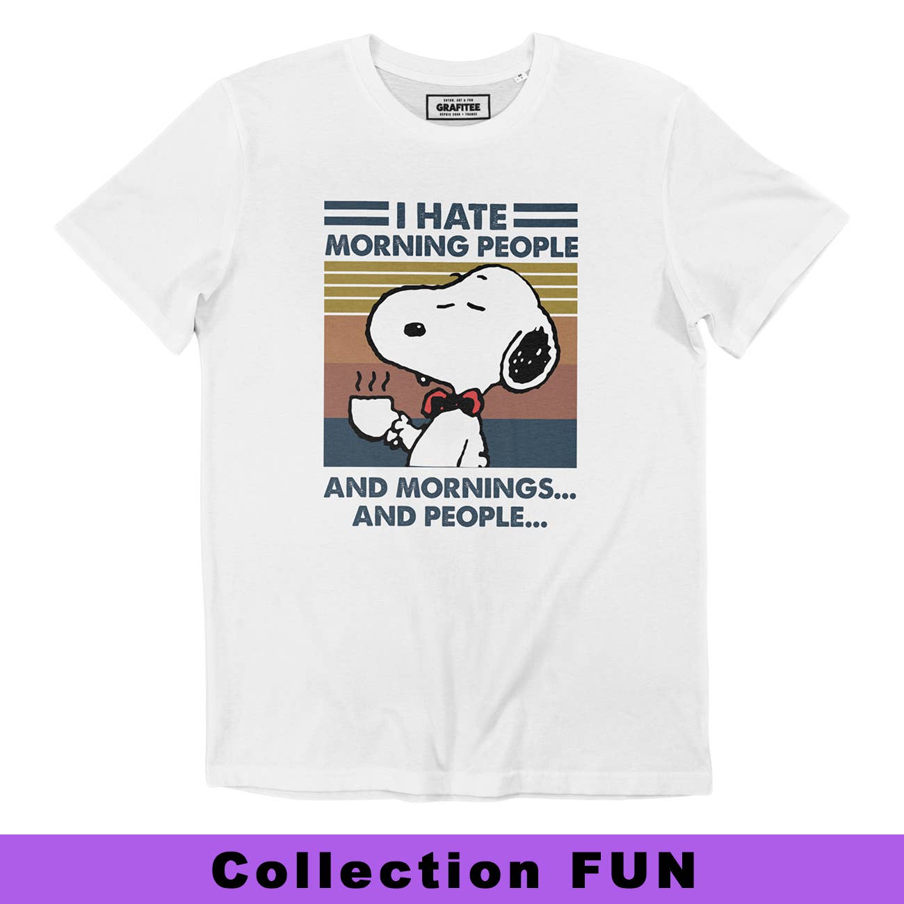 T-shirt grafica “Morning People” divertente