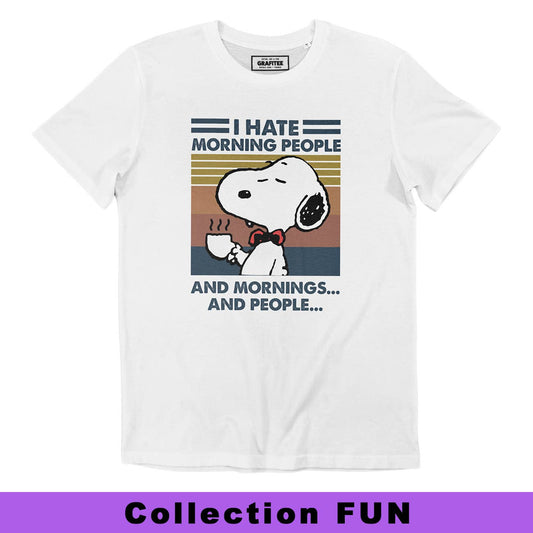 T-shirt grafica “Morning People” divertente