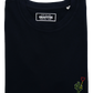 T-shirt nera ricamata Love Hurts in cotone biologico