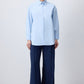 Camicia oversize in cotone azzurro