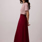 Gonna basic midi con elastico in vita bordeaux