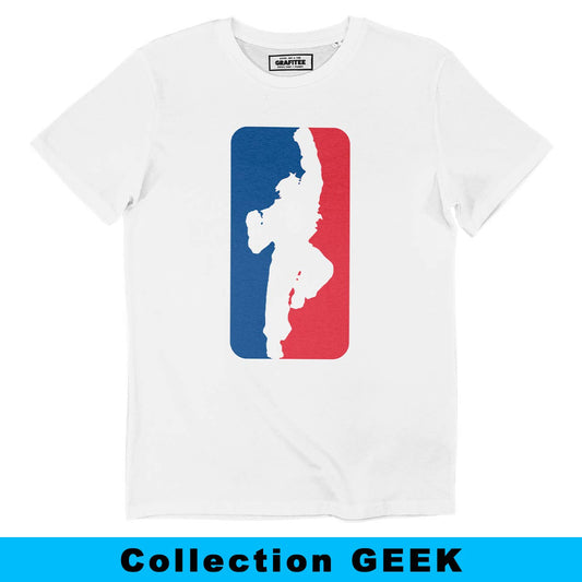 T-shirt unisex Street Fighter vs NBA in cotone biologico