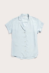 Camicia Innes a maniche corte azzurro cielo