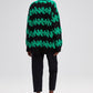 Maglione oversize girocollo fantasia