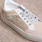 Sneakers glitter oro a contrasto