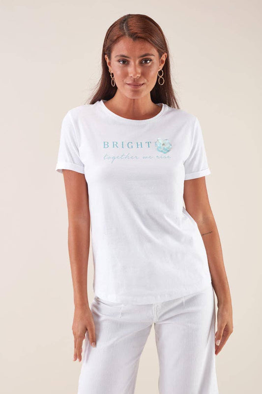 T-shirt Bright Flower con stampa