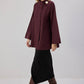 Camicia asimmetrica in popeline bordeaux