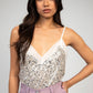 Canotta Adonisa con paillettes e scollo a V