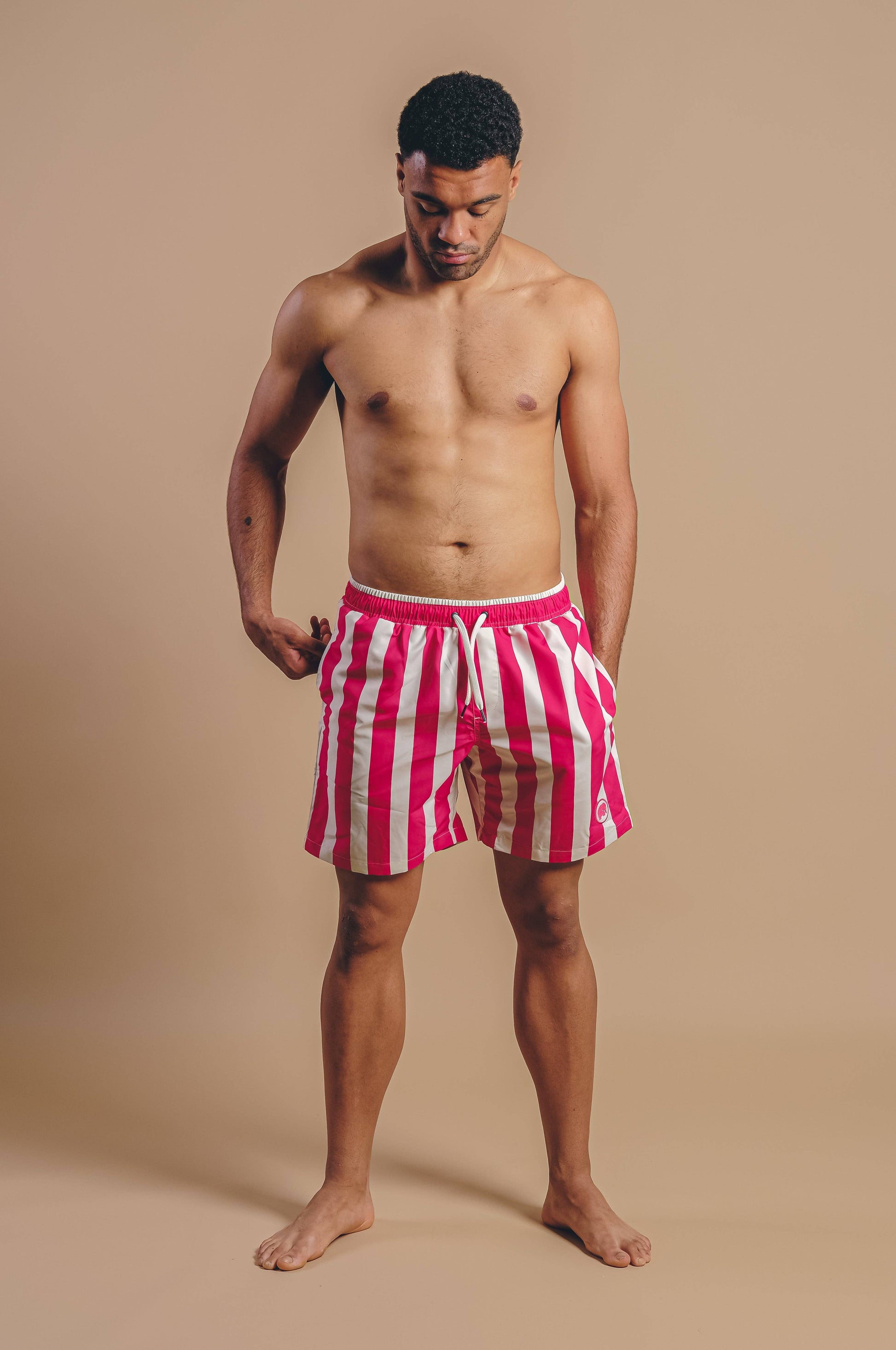 Costume da bagno Beach Club SEAQUAL® a righe fucsia