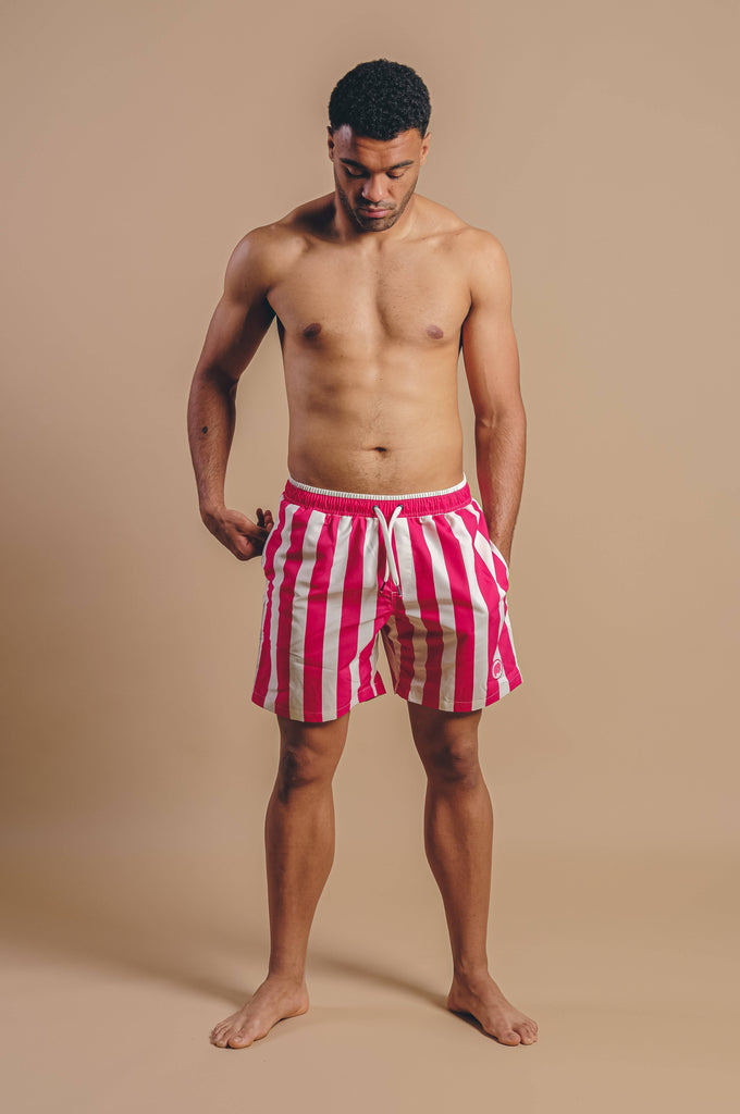 Costume da bagno Beach Club SEAQUAL® a righe fucsia