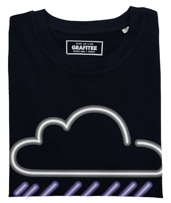 T-shirt Purple Rain con grafica rock