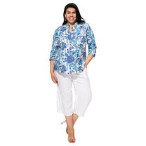 Blusa estiva in cotone con maniche tre quarti