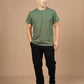 T-shirt con taschino in canapa biologica color Cipresso