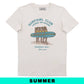 T-shirt Surfgirl Club in cotone biologico con stampa surf
