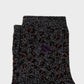 Calze leopardate glitter nero e argento in cotone pettinato
