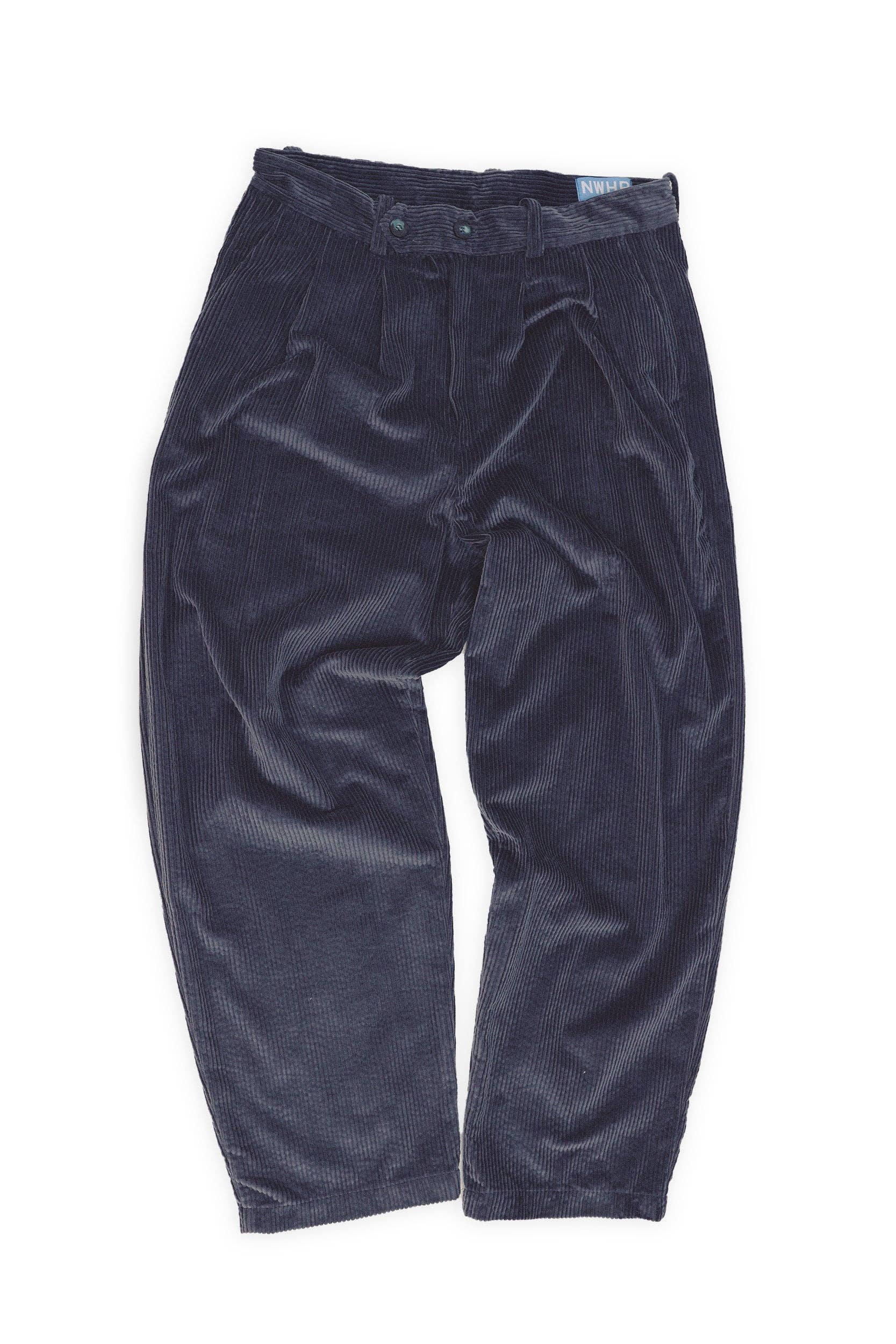 Pantaloni in velluto a coste azzurri relaxed fit