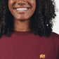 T-shirt donna in cotone biologico Essential Bordeaux