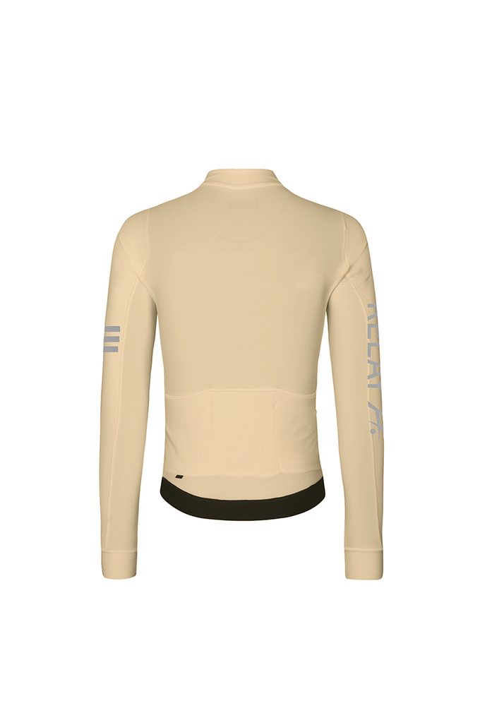 Pile tecnico riflettente beige per ciclismo