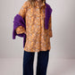 Camicia in cotone floreale vintage con bottoni