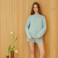 Maglione relaxed in cotone fine con maniche raglan